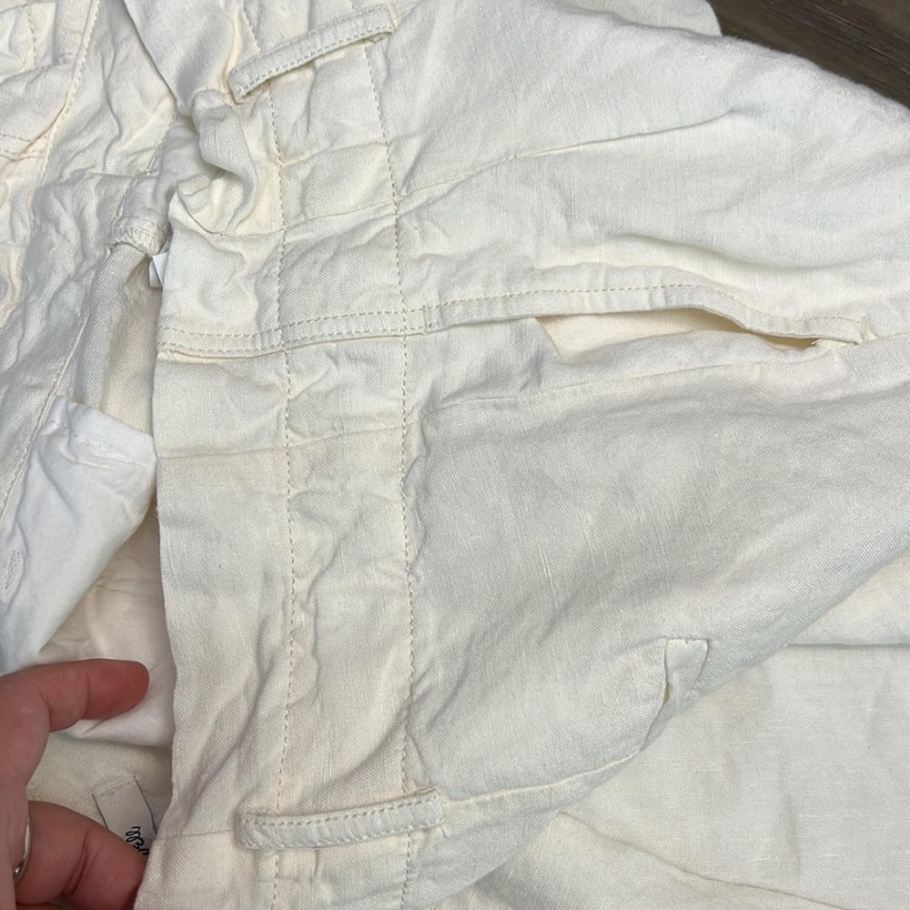 MADEWELL LINEN BLEND HIGH WAISTED PLEATED TROUSER PANTS - Picture 16 of 16